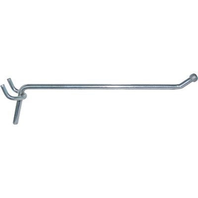 Gancio Semplice Acciaio X Pannello Espositivo - Cromato Mm 300- 100 Pezzi