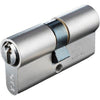 Cilindro Sagomato 82099 Iseo Ottone Nichelato Chiavi 3 Camma Din Mm 56 28+28