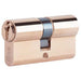 Cilindro Sagomato 8209 Iseo Ottone Chiavi 3 Camma Din Mm 90 45+45