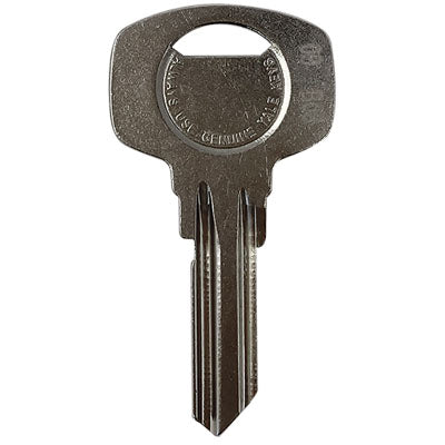 Chiave Piatta Yale 1009 Dx 4 Perni Originale - Ottone Nichelato- 20 Pezzi