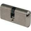 Cilindro Ovale Europeo 2402 Cs Ka Ibfm - Ottone Cromo Satinato 3 Chiavi Mm 54 27+27- 2 Pezzi