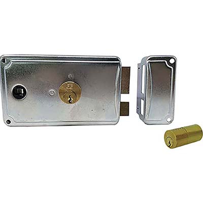 Serratura Legno Applicare P38 Facchinetti Zincata C.Fisso M3+Scr+Q8 Dx E.Mm 60