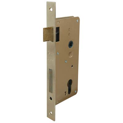 Serratura Legno Infilare 200 Iseo B.Q Ottonato F.Mm 22 F.Sagom M2+Scr+Q8 E.Mm 25