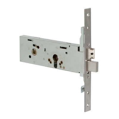 Serratura Metallo Infilare 56357 Cisa B.Q Inox F.Mm 22 F.Sag.Trip+Scr+Q8 H.Mm 64 E.Mm 90