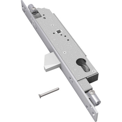 Serratura Montante Infilare 2153 Securemme B.Q Inox F.Mm 22 F.Sagom M1 Tripl+Scr+Q8 E.Mm 30