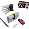Cilindro Sagomato K2 3200C Securemme Ott.Nich.Satin Chiavi 5 Mm 100 50+50