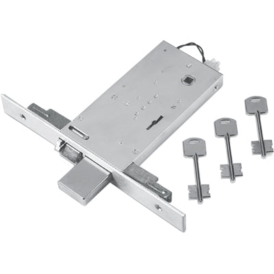 Serratura Metallo Infilare Elettrica 69 Feb B.Q Zin F.Mm 25 Dm M4 Tripl+Scr H.Mm 81 E.Mm 90