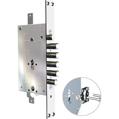 Serratura Metallo Infilare 2951 Pepe Cr Doppio F.Sagom M2 Tripl+Scr Ip.Mm 28 E.Mm 68 Dx/Sx