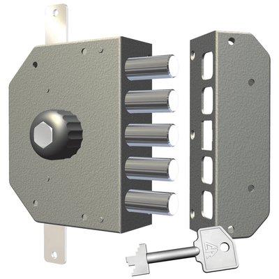 Serratura Legno Applicare 3200P Cr C.Pompa M4+ Pomolo Tripl E.Mm 60 Dx