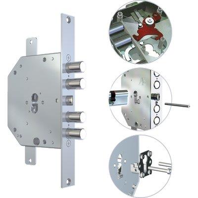 Serratura Metallo Infilare 2151 Pen Bloc/Fl Cr F.Sagom M2 Tripl+Scr Ip.Mm 28 E.Mm 60 Sx