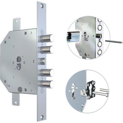 Serratura Metallo Infilare 2151 Pen/Fl Cr F.Sagom M2 Tripl+Scr Ip.Mm 28 E.Mm 60 Dx
