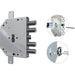 Serratura Metallo Applicare 2155 Pen/Fl Cr F.Sagom M2 Tripl+Scr Ip.Mm 28 E.Mm 60 Sx