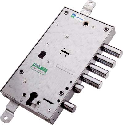 Serratura Metallo Applicare 54597 Mottura Dm+F.Sagom M4 Tripl+Scr Ip.Mm 28 E.Mm 63 Sx