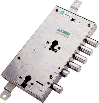 Serratura Metallo Applicare 85595 Mottura Doppio F.Sagom M2 Tripl+Scr Ip.Mm 28 E.Mm 63 Dx