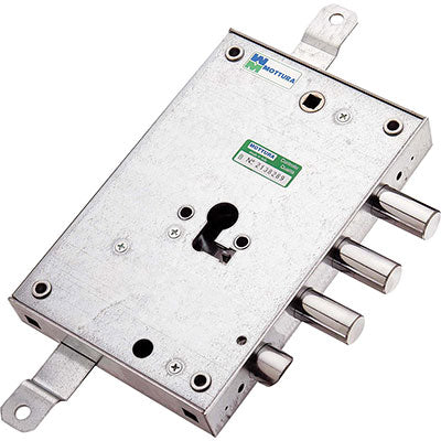 Serratura Metallo Applicare 85571 Mottura F.Sagom M2 Tripl+Scr Ip.Mm 37 E.Mm 63 Dx