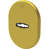 Mostrina Porta Blindata 4301 Securemme - Dm Ottone Lucido Mm 82X62- 5 Pezzi