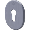 Mostrina Porta Blindata 4302 Securemme - F.Sagom Ottone Cromo Satinato Mm 62X82- 5 Pezzi