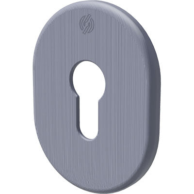 Mostrina Porta Blindata 4302 Securemme - F.Sagom Ottone Cromo Satinato Mm 62X82- 5 Pezzi