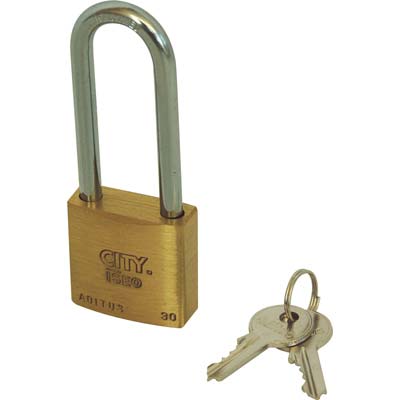 Lucchetto Arco Lungo Aditus Iseo - Ottone Arco Cromato Chiavi 2 Mm 30X46- 10 Pezzi