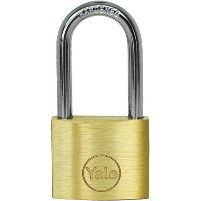 Lucchetto Arco Lungo Prium Yale/Corbin - Ottone Arco Cromato Chiavi 2 Mm 50X80- 6 Pezzi