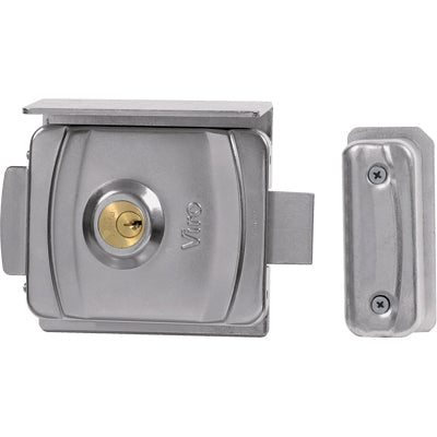 Serratura Cancello Applicare Elettrica V9083 Viro C.Tondo Fisso+ Scr E.50 A 80 Mm Dx/Sx