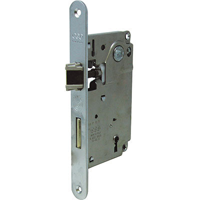 Serratura Patent B.Tondo Cromo Opaco Centro Agb I.Mm 90 F.Mm 22 E.Mm 50