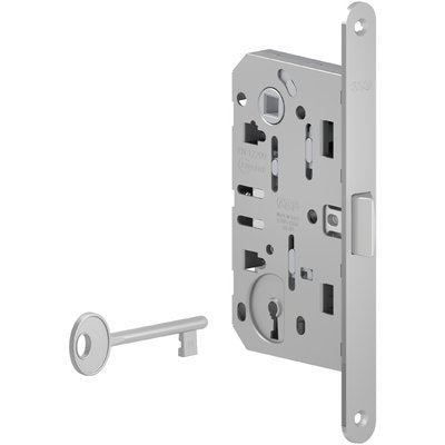 Serratura Patent B.Tondo Cromo Opaco Mediana Agb I.Mm 90 F.Mm 18 E.Mm 50