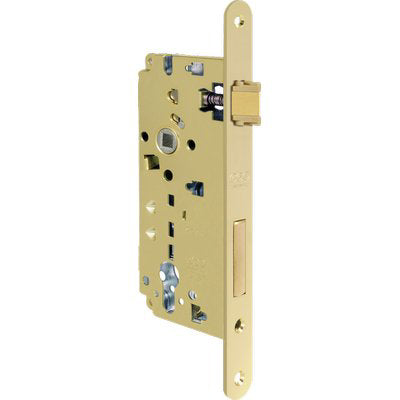 Serratura Legno Infilare 80851 Agb B.T Ottonato F.Mm 22 F.Sagom M2+Scr+Q8 E.Mm 35