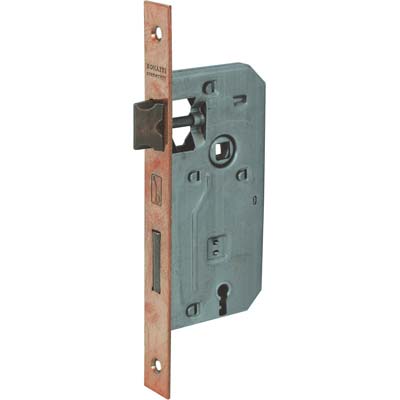 Serratura Patent B.Quadro Bronzato 042P Bonaiti I.Mm 70 F.Mm 22 E.Mm 45