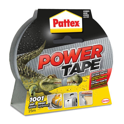 Nastro Alta Resistenza Power Tape Pattex Grigio Mm 50 Ml 25