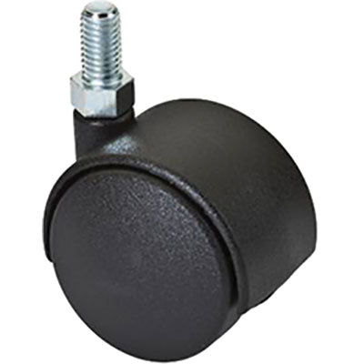 Ruota X Mobili Doppia Perno Filettato - Nylon Nero Ma8X12 D.Mm 50 Kg 45- 20 Pezzi