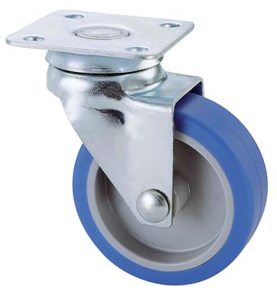 Ruota A Forcella Girevole 221 Avo - A/Zincr/Gomma Blu P.Mm 40X40 D.Mm 40X18- 4 Pezzi