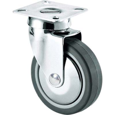 Ruota A Forcella Girevole 220C Avo - A/Zincr/Gomma Grigia D.Mm 40X18 P.Mm 40X40- 4 Pezzi