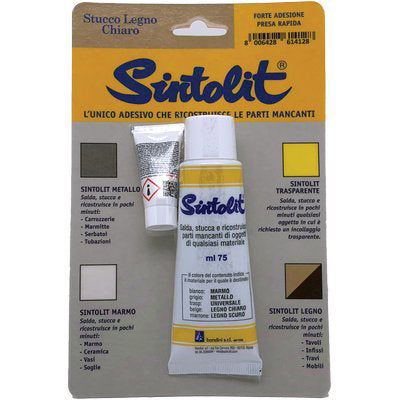 Stucco Legno Fai Da Te Self Sintolit - Chiaro Ml 75- 2 Pezzi