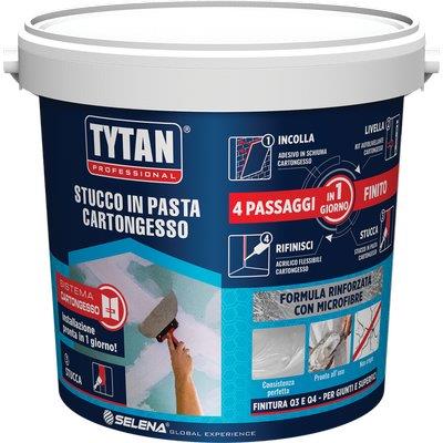 Stucco Pasta Cartongesso Tytan Bianco Fibrato Kg 1,8