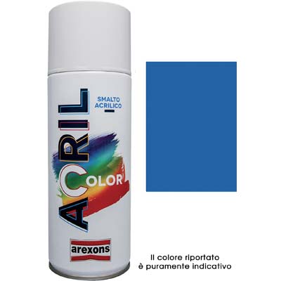 Smalto Spray Acril Color Arexons - Blu Traffico Ral 5017 Ml 400- 6 Pezzi