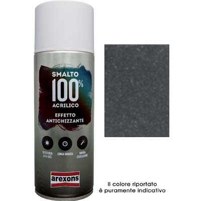 Smalto Spray 100% Acrilico Antichizzante Arexons - Grafite Ml 400- 6 Pezzi