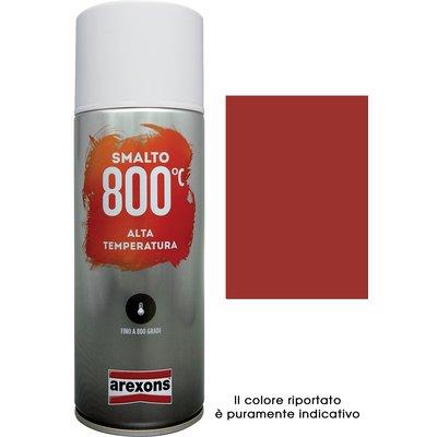 Smalto Spray 100% Acrilico Alte Temperat Arexons - Rosso Ml 400- 6 Pezzi