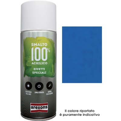 Smalto Spray 100% Acrilico Diamantato Arexons - Blu Ml 400- 6 Pezzi