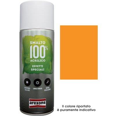 Smalto Spray 100% Acrilico Fluorescente Arexons - Arancio Ml 400- 6 Pezzi