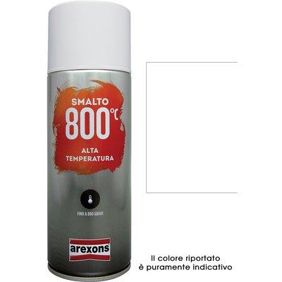 Smalto Spray 100% Acrilico Alte Temperat Arexons - Bianco Ml 400- 6 Pezzi