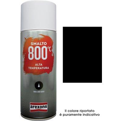 Smalto Spray 100% Acrilico Alte Temperat Arexons - Nero Ml 400- 6 Pezzi