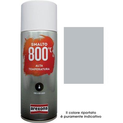 Smalto Spray 100% Acrilico Alte Temperat Arexons - Alluminio Ml 400- 6 Pezzi