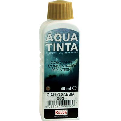 Colorante Acqua Aquatinta - 303 Giallo Sabbia Ml 40- 10 Pezzi