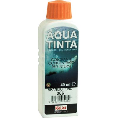 Colorante Acqua Aquatinta - 306 Arancio Ml 40- 10 Pezzi