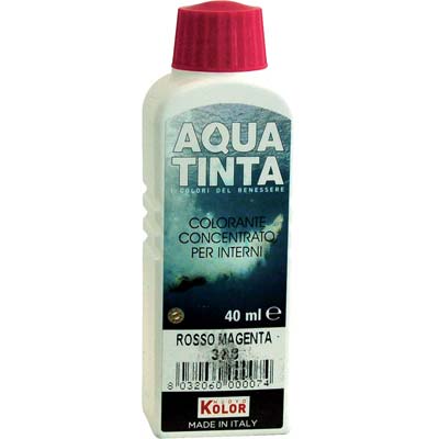 Colorante Acqua Aquatinta - 308 Rosso Magenta Ml 40- 10 Pezzi