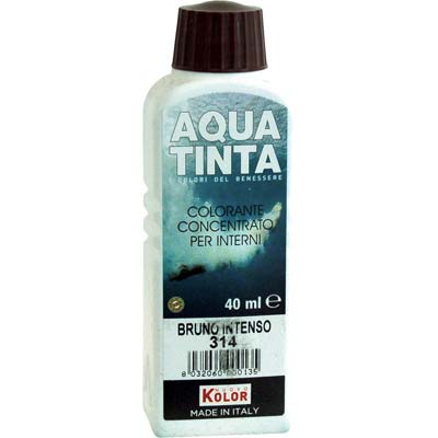Colorante Acqua Aquatinta - 314 Bruno Ml 40- 10 Pezzi