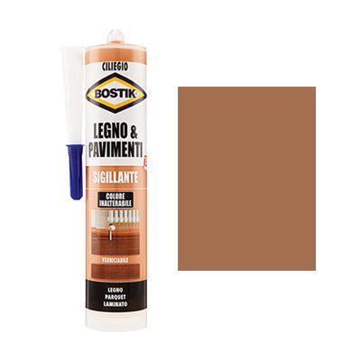 Silicone Acrilico Legno Pavimenti Bostik - Ciliegio Ml 300- 3 Pezzi