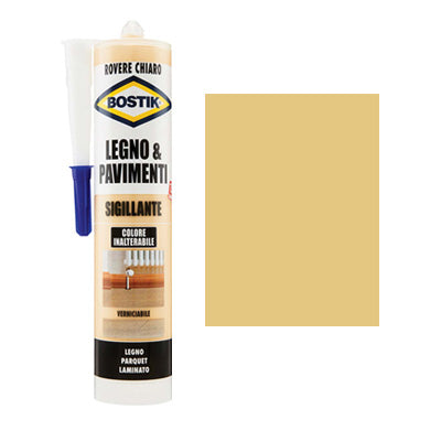 Silicone Acrilico Legno Pavimenti Bostik - Rovere Chiaro Ml 300- 3 Pezzi