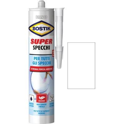 Silicone Neutro Super Specchi Bostik - Bianco Ml 425- 6 Pezzi